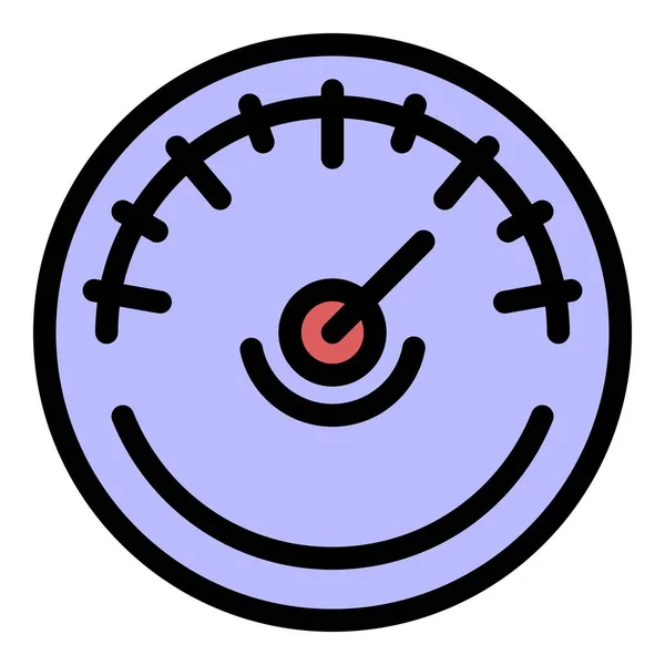 Luftbarometer-Symbol Farbe Umrissvektor — Stockvektor