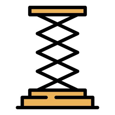 Jack vida simge renk ana hatları vektörü