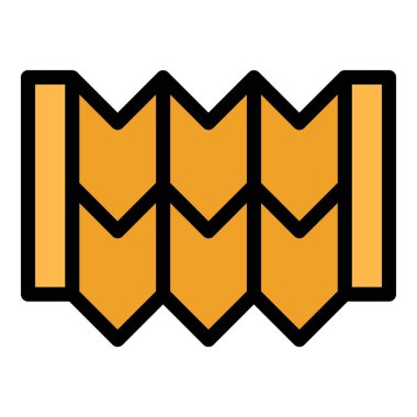 Çatı kiremit akut açı simgesi renk dış hat vektörü