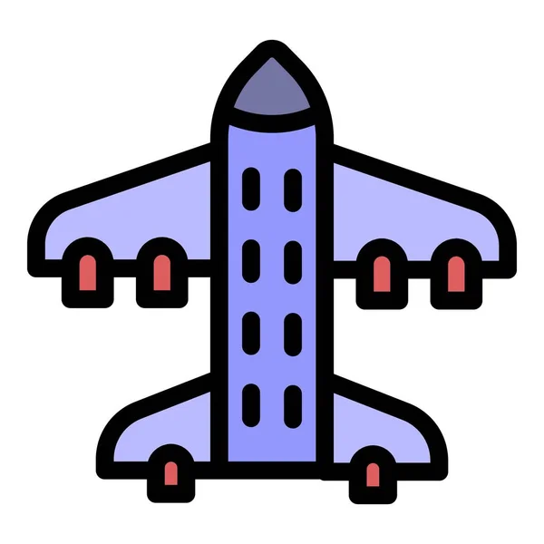 Spaceship exploration icon color outline vector — Stock Vector