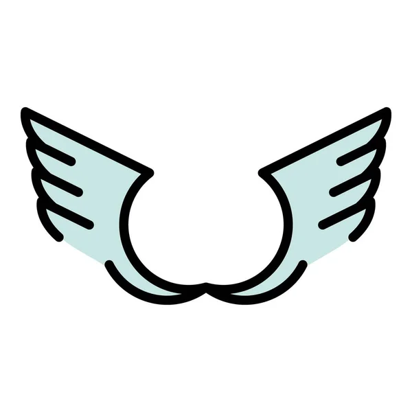 Stammesflügel Symbol Farbe Umrissvektor — Stockvektor