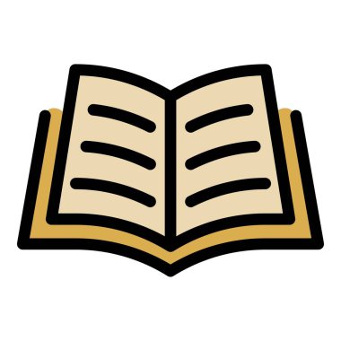 Broşür simgesi renk ana hatlarını aç