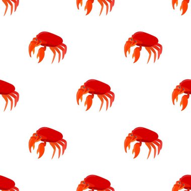 Kırmızı yengeç desenli dikişsiz vektör