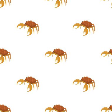 Kahverengi yengeç desenli dikişsiz vektör