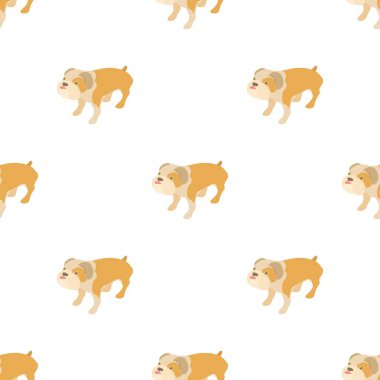 İngiliz buldog desenli kusursuz vektör