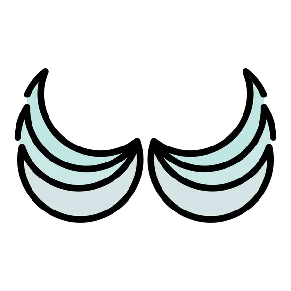 Mignon ailes icône couleur contour vecteur — Image vectorielle
