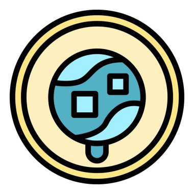 Şeker kavanozu renk ana hatları vektörü