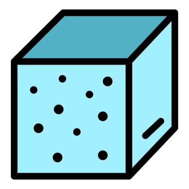 Tatlı şeker simgesi renk ana hatları vektörü