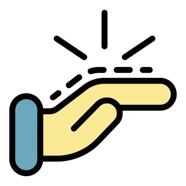 El kremi el kremi simgesi renk ana hatları vektörü