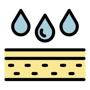 Su, simge rengi dış hat vektörünü düşürür