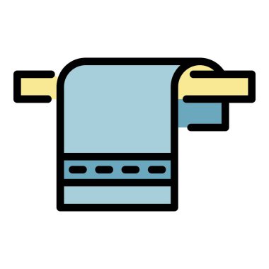 Banyo havlusu rengi dış hat vektörü