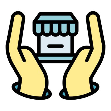 Bayilik mağazası simgesi renk ana hatlarını koru