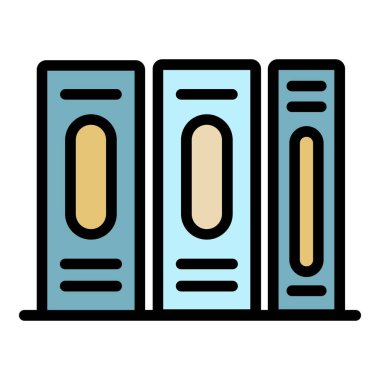 Dosya dizini renk ana hatları vektörü