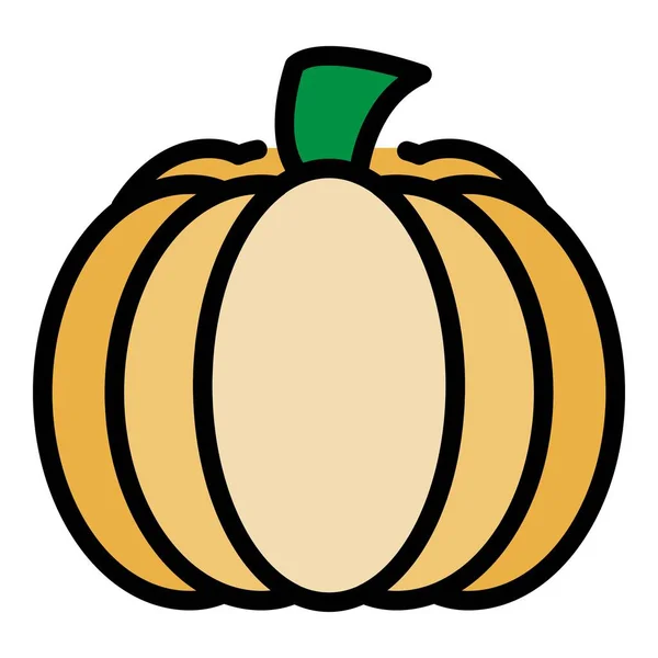 Fresh pumpkin icon color outline vector — Stock Vector