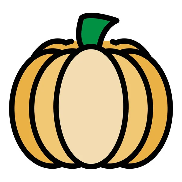 Fresco icono de calabaza color contorno vector — Vector de stock