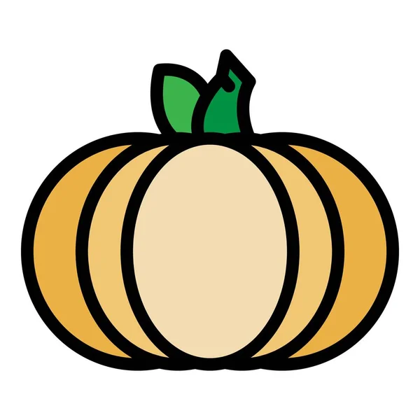 Plant pumpkin icon color outline vector — Stock Vector