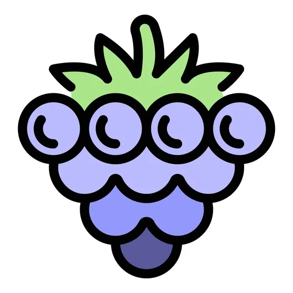 Sweet blackberry pictogram kleur omtrek vector — Stockvector