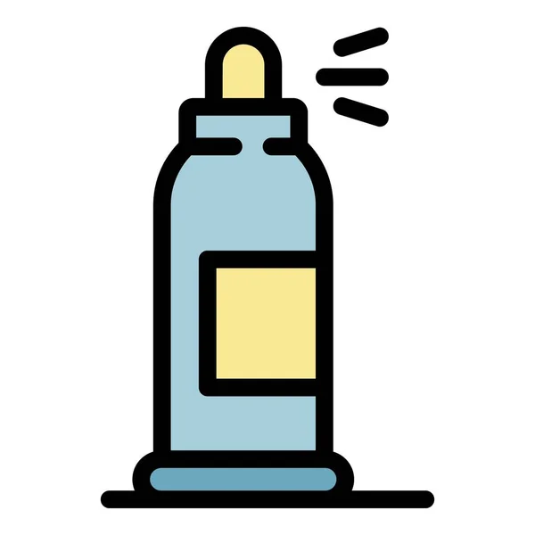 Uv bescherming spray pictogram kleur omtrek vector — Stockvector