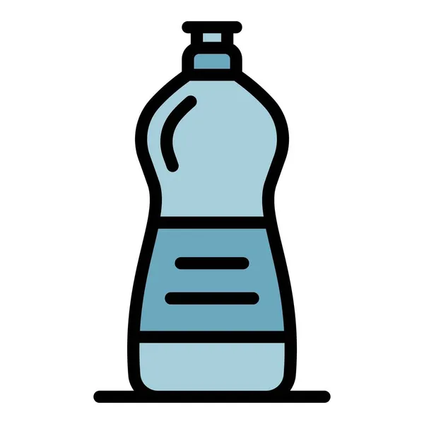 Schonere gel pictogram kleur omtrek vector — Stockvector