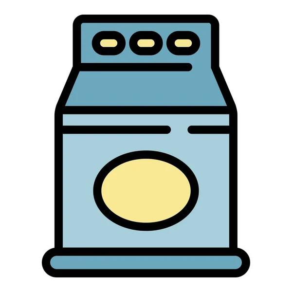 Binnenlandse detergent pakket pictogram kleur omtrek vector — Stockvector