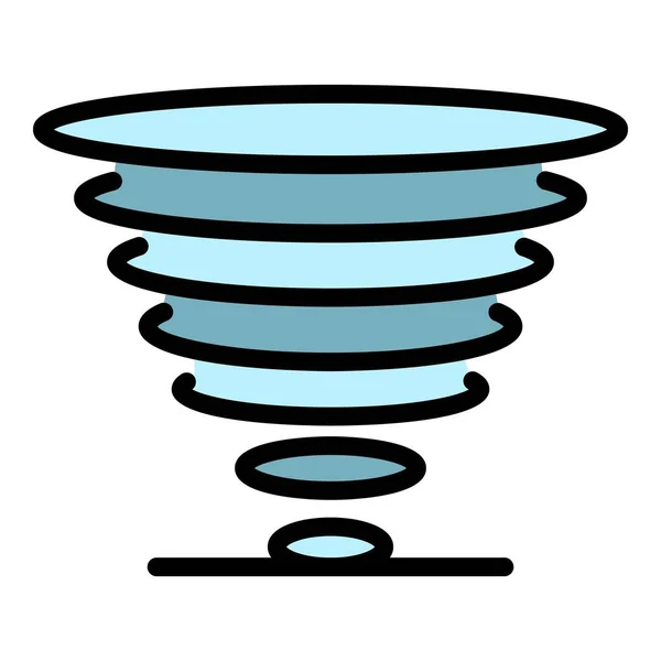 Tornado-Symbol Farbumrissvektor — Stockvektor