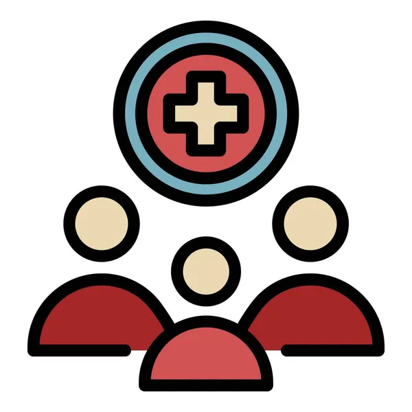 Vektor barvy ikony rodinné lékařské péče — Stockový vektor