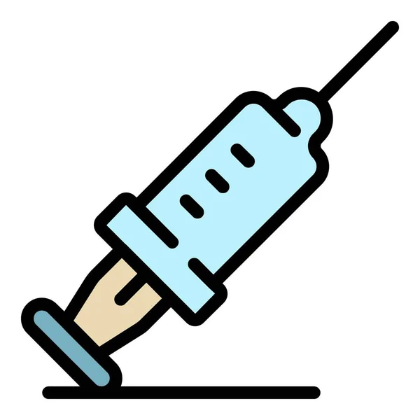 Syringe icon color outline vector — Stock Vector
