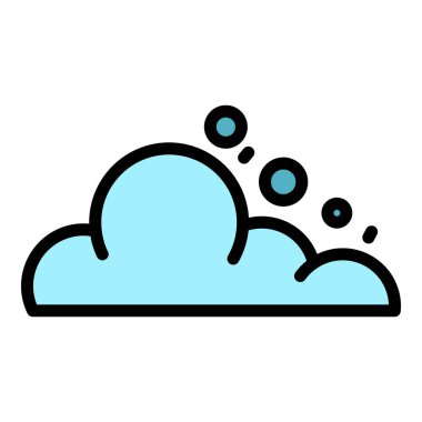 Heyelan simgesi renk ana hatları vektörü