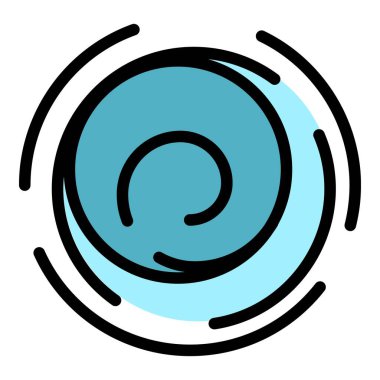 Tornado simgesi renk ana hatları vektörünü çember yap