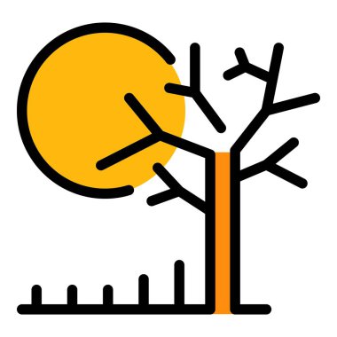 Çiftlik kuraklık simgesi renk ana hatları vektörü