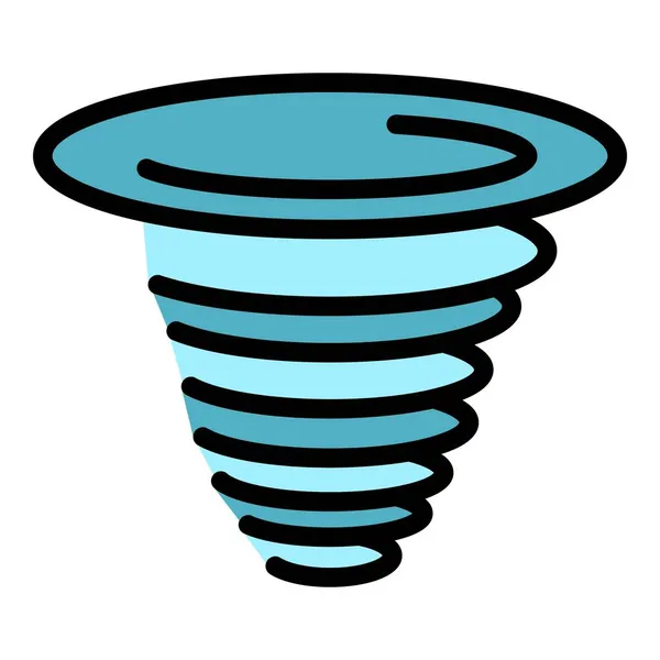 Wind tornado icon color outline vector — Stock Vector