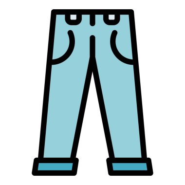 Moda kot simgesi renk ana hatları vektörü