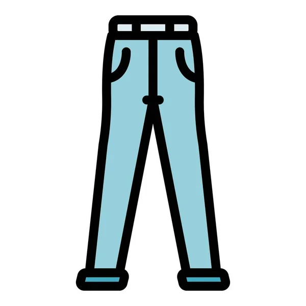 Вектор контура контура иконки узких джинсов — стоковый вектор