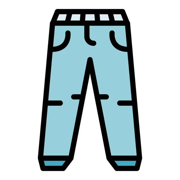 Мужские джинсы иконка вектор цвета контура — стоковый вектор