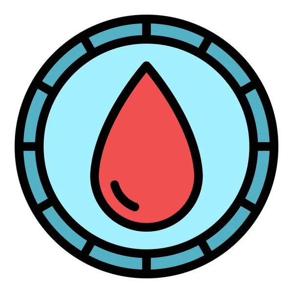 Современный вектор цвета иконки переливания крови — стоковый вектор