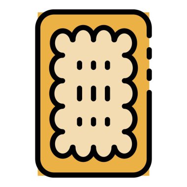 Mısır gevreği ikonu renk ana hatları vektörü