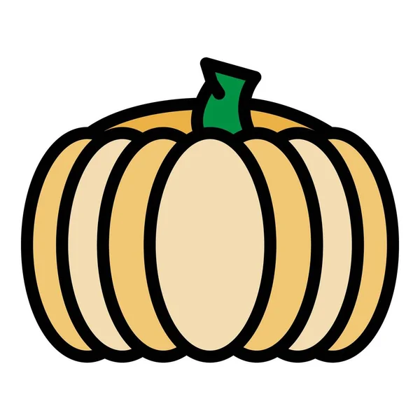 ( 영어 ) Food pumpkin icon color outline vector — 스톡 벡터