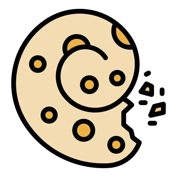 Vector de contorno de color de icono de cookie espiral — Archivo Imágenes Vectoriales