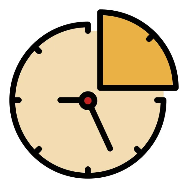 Вектор контура цвета значка на четверть часа — стоковый вектор