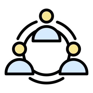 Afrika bütünlüğü simgesi renk ana hatları vektörü