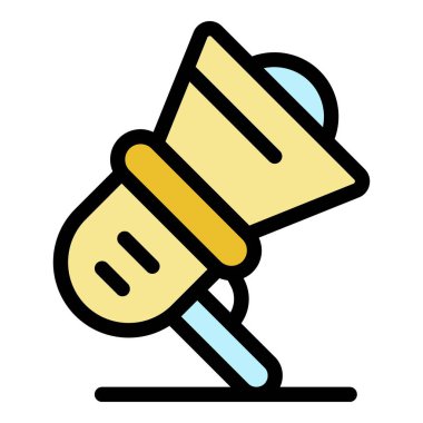 Megafon simgesi renk ana hatları vektörü