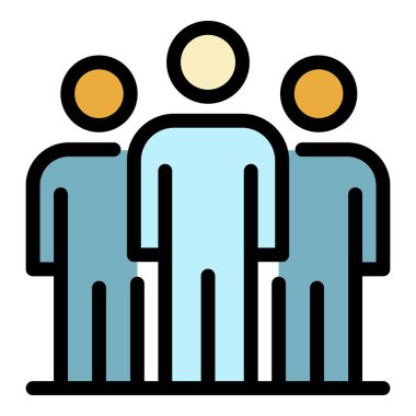 Arkadaşlık sevgisi simgesi renk ana hatları vektörü