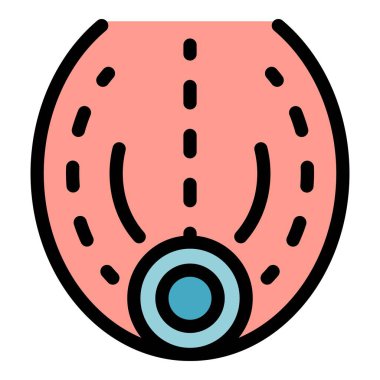 Düşen yerçekimi simgesi renk ana hatları vektörü