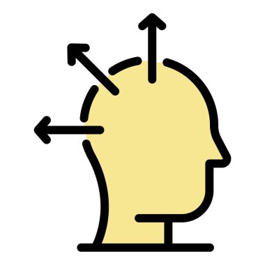 Konferans eğitim simgesi renk ana hatları vektörü