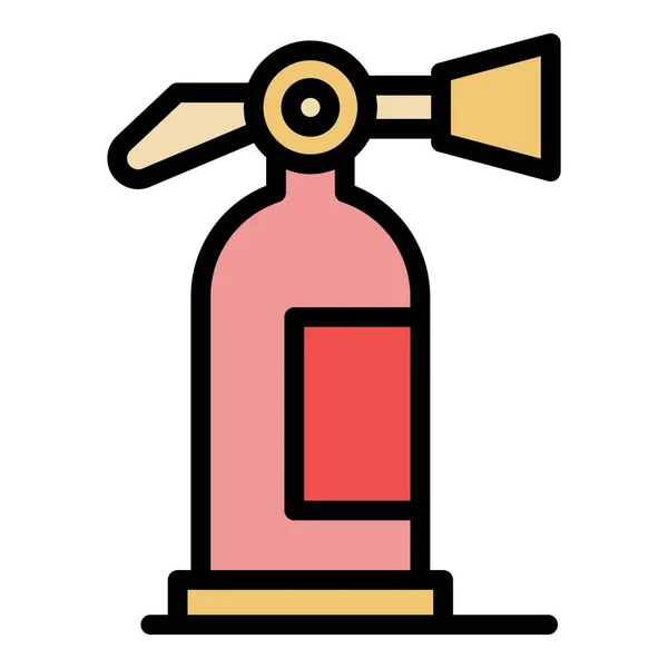 Vodní hasicí přístroj ikona barva obrysu vektor — Stockový vektor