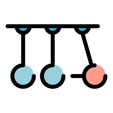 Hareket sarkacı renk ana hatları vektörü