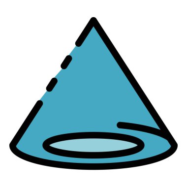 Eğitim okulu yerçekimi simgesi renk ana hatları vektörü