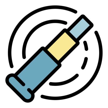 Gemi casus cam simgesi renk ana hatları vektörü