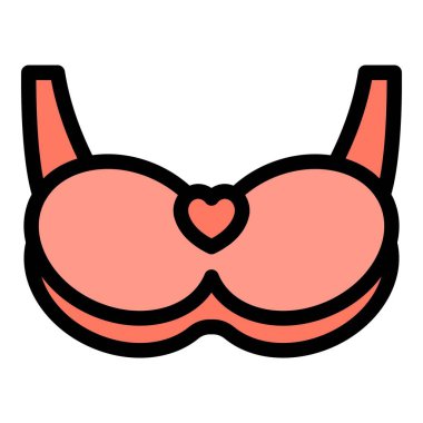 Kadın iç yazım simgesi renk ana hatları vektörü