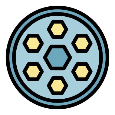 Cerrahi ışık simgesi renk ana hatları vektörü